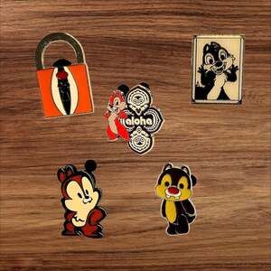 5 Chip and Dale Disney Parks Trading Pins, Plus 2 Bonus Pins